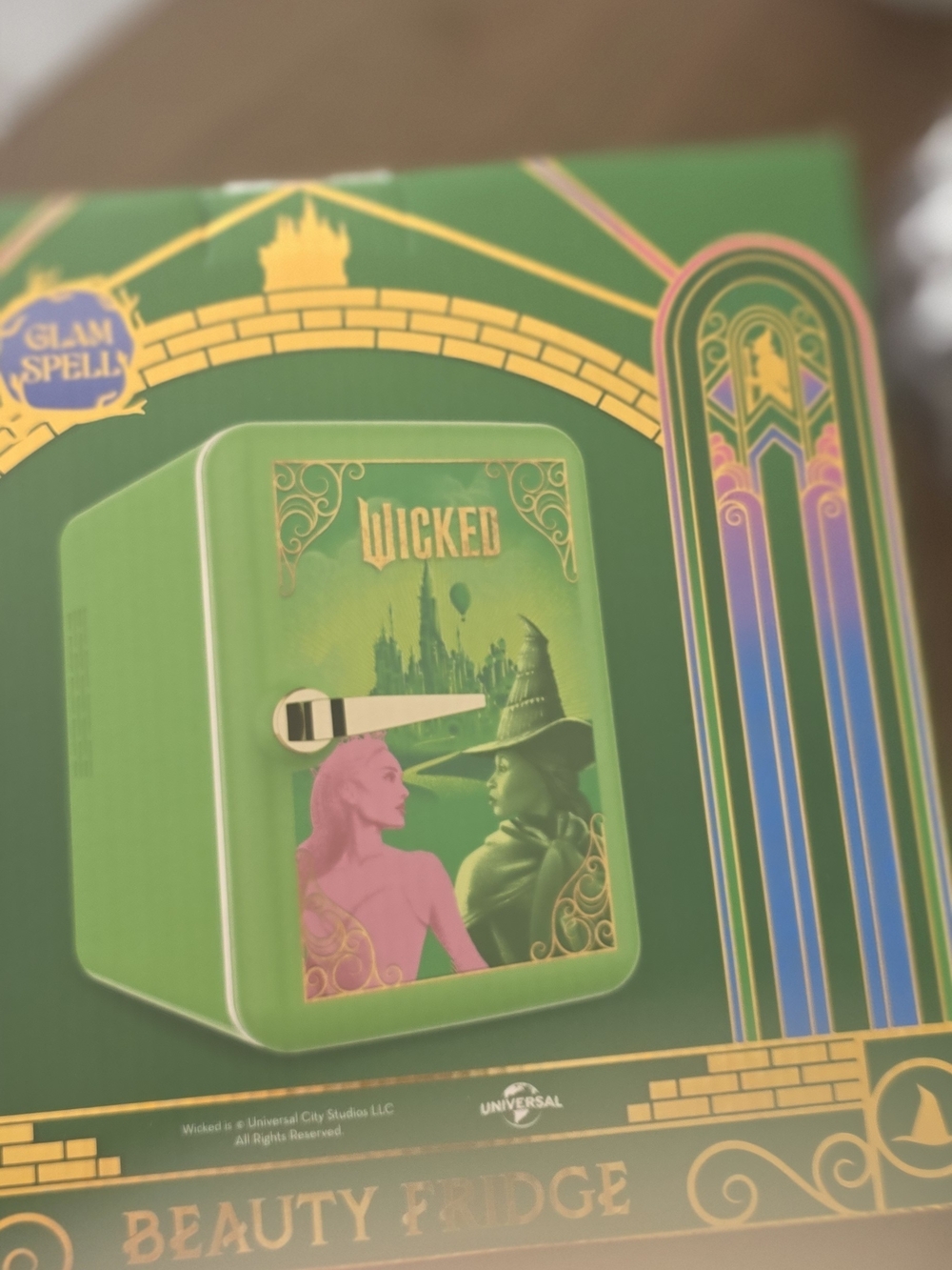 Wicked Beauty Fridge — Green with Pink Artwork